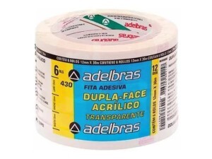 Fita Dupla Face 18x30mm - Adelbras